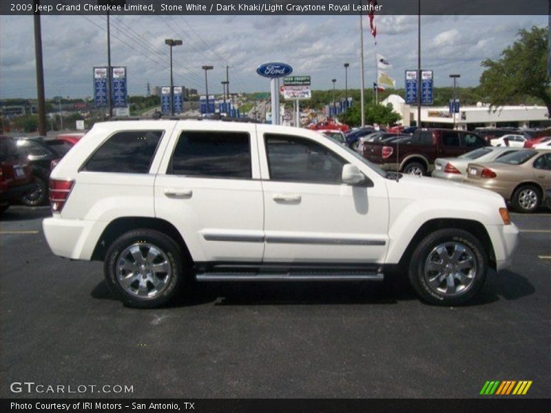 Stone White / Dark Khaki/Light Graystone Royal Leather 2009 Jeep Grand Cherokee Limited