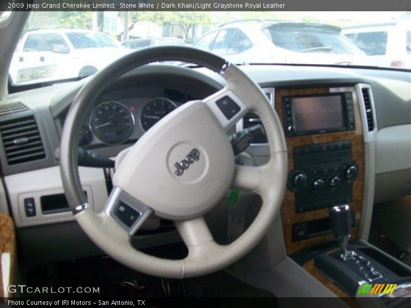 Stone White / Dark Khaki/Light Graystone Royal Leather 2009 Jeep Grand Cherokee Limited