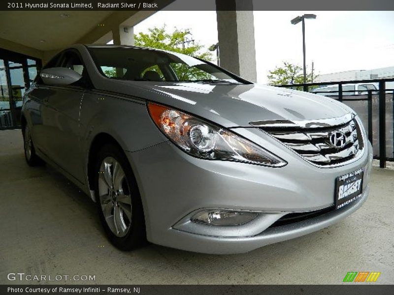 Radiant Silver / Black 2011 Hyundai Sonata Limited