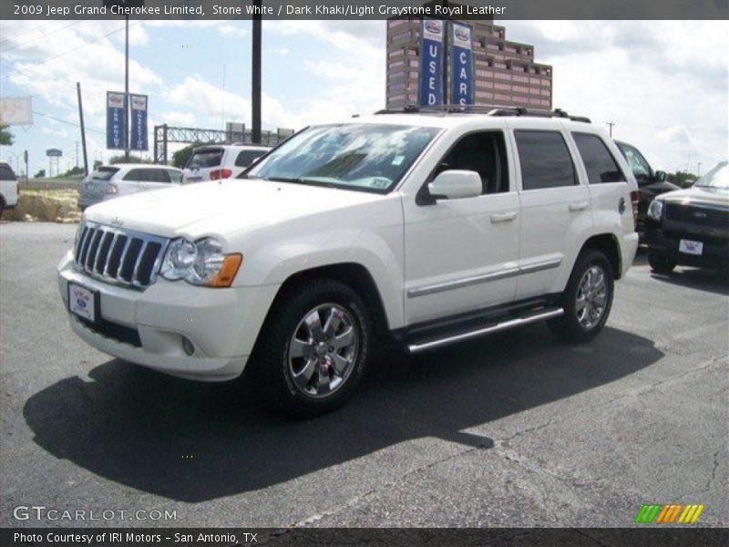 Stone White / Dark Khaki/Light Graystone Royal Leather 2009 Jeep Grand Cherokee Limited