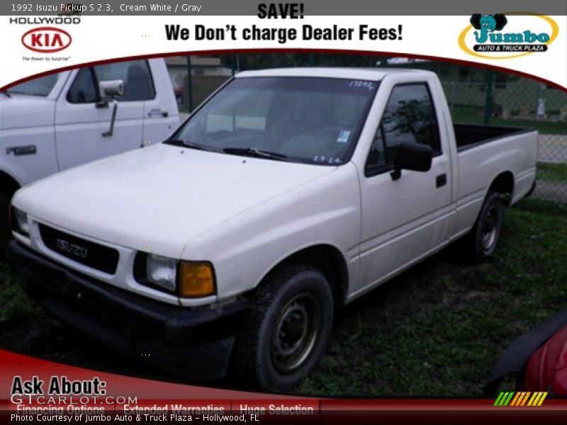 Cream White / Gray 1992 Isuzu Pickup S 2.3
