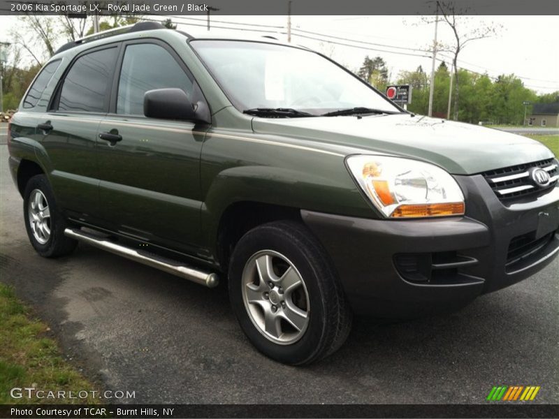 Royal Jade Green / Black 2006 Kia Sportage LX