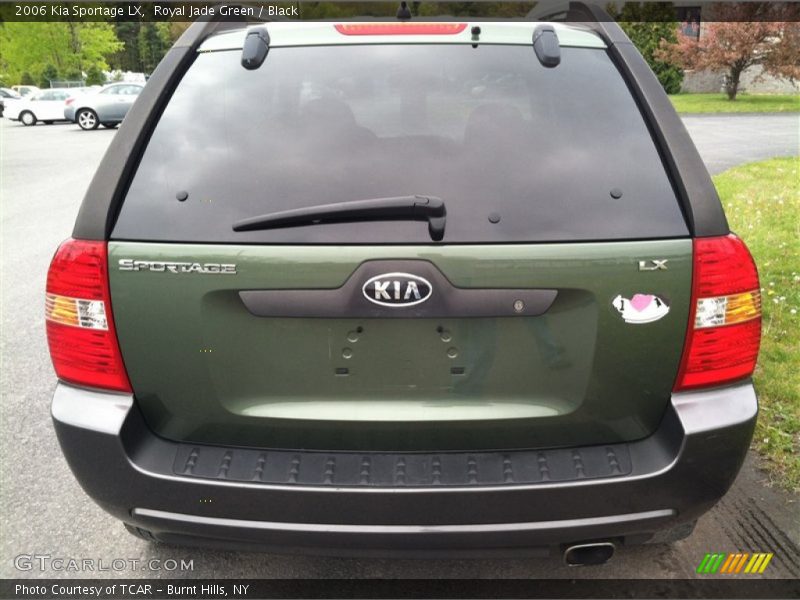 Royal Jade Green / Black 2006 Kia Sportage LX