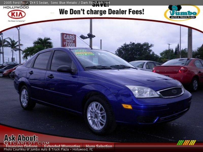 Sonic Blue Metallic / Dark Flint/Light Flint 2005 Ford Focus ZX4 S Sedan