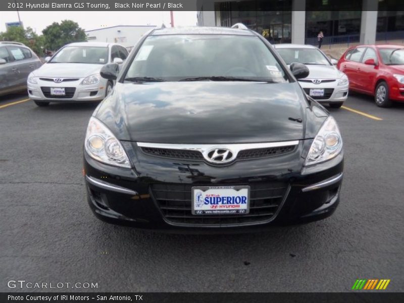 Black Noir Pearl / Black 2012 Hyundai Elantra GLS Touring