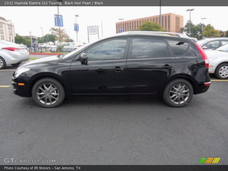 Black Noir Pearl / Black 2012 Hyundai Elantra GLS Touring