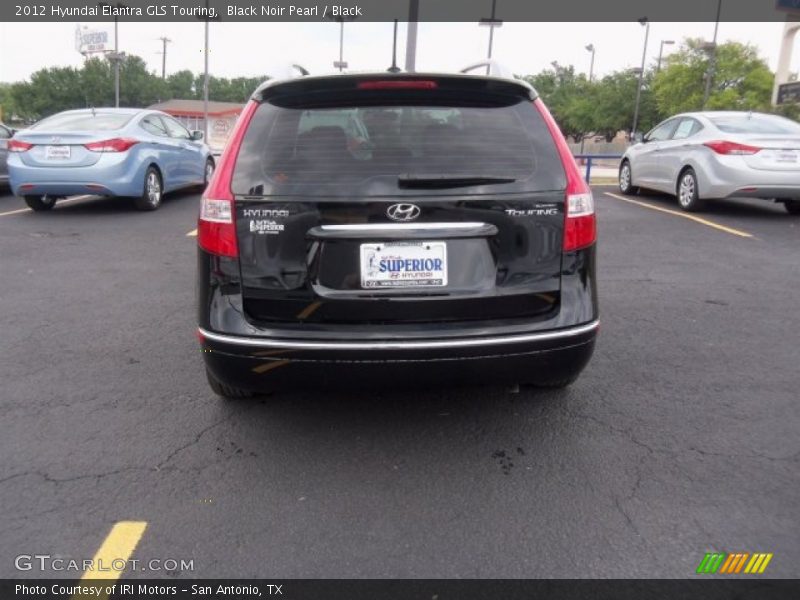 Black Noir Pearl / Black 2012 Hyundai Elantra GLS Touring