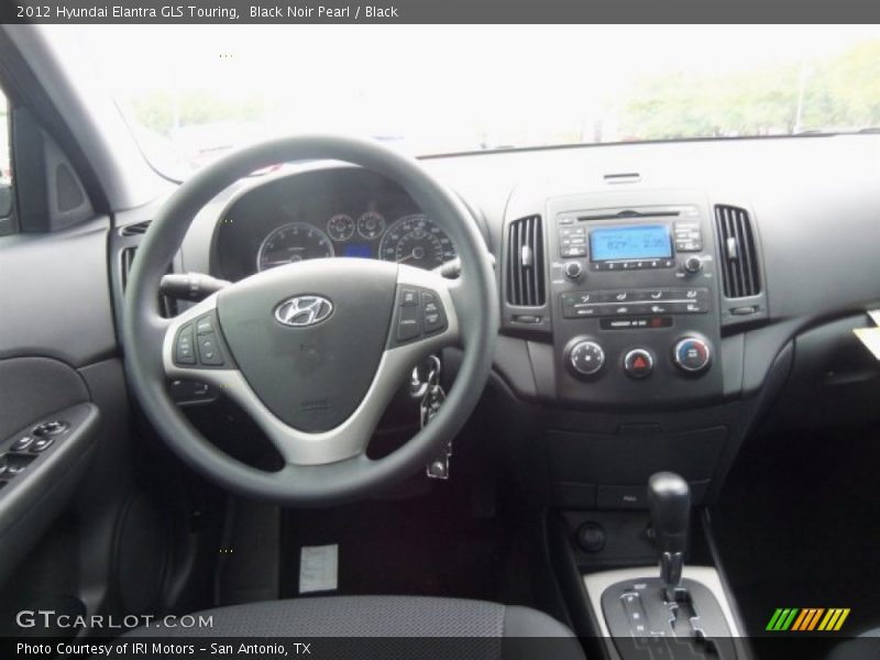 Black Noir Pearl / Black 2012 Hyundai Elantra GLS Touring