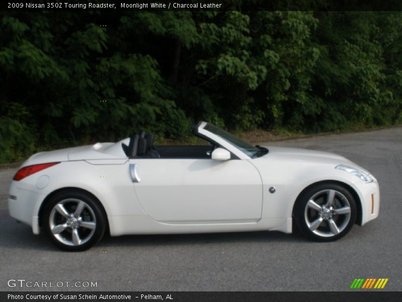 Moonlight White / Charcoal Leather 2009 Nissan 350Z Touring Roadster