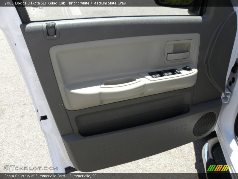 Bright White / Medium Slate Gray 2005 Dodge Dakota SLT Quad Cab