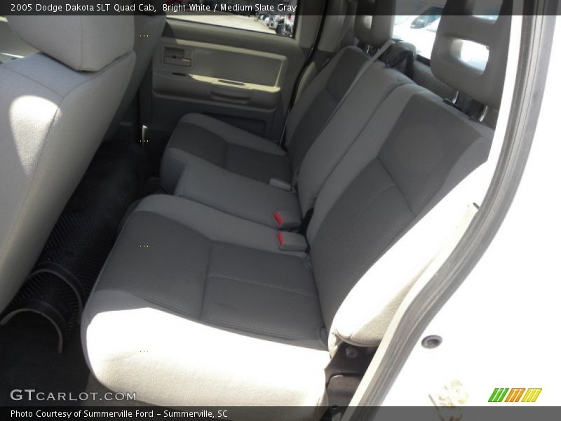 Bright White / Medium Slate Gray 2005 Dodge Dakota SLT Quad Cab