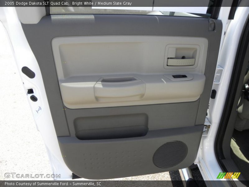 Bright White / Medium Slate Gray 2005 Dodge Dakota SLT Quad Cab