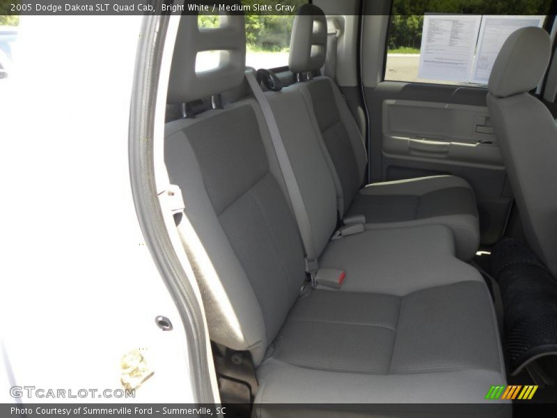 Bright White / Medium Slate Gray 2005 Dodge Dakota SLT Quad Cab
