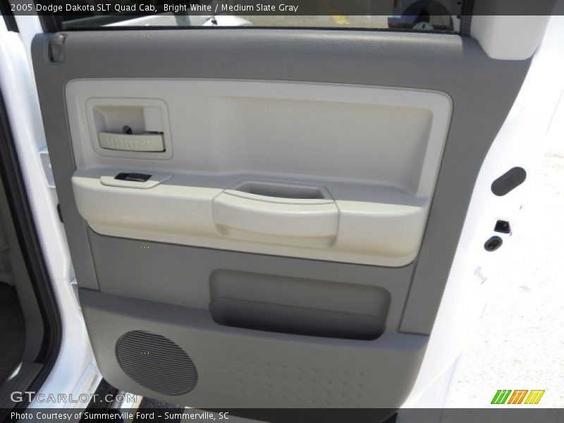 Bright White / Medium Slate Gray 2005 Dodge Dakota SLT Quad Cab