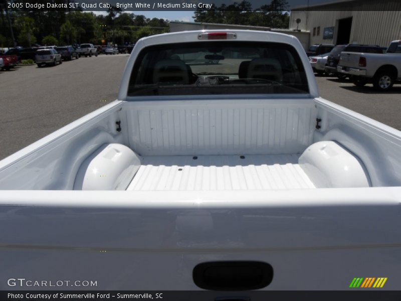 Bright White / Medium Slate Gray 2005 Dodge Dakota SLT Quad Cab