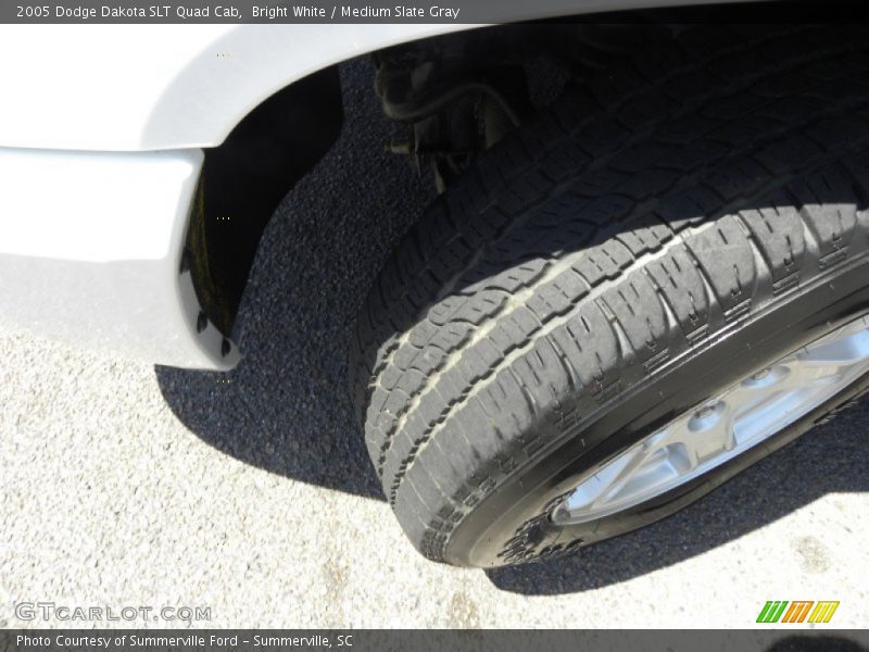 Bright White / Medium Slate Gray 2005 Dodge Dakota SLT Quad Cab