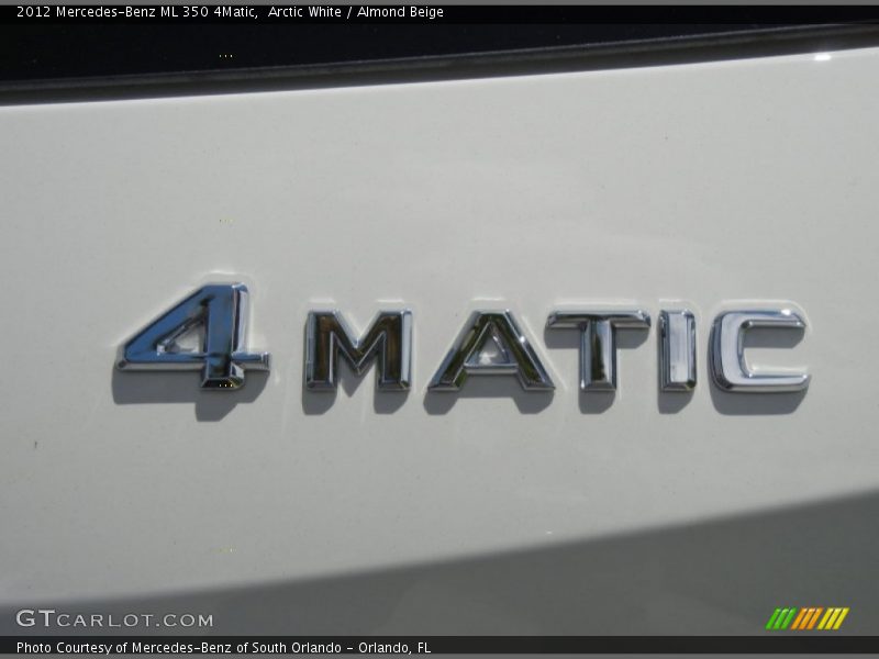 Arctic White / Almond Beige 2012 Mercedes-Benz ML 350 4Matic