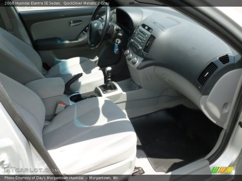 QuickSilver Metallic / Gray 2008 Hyundai Elantra SE Sedan