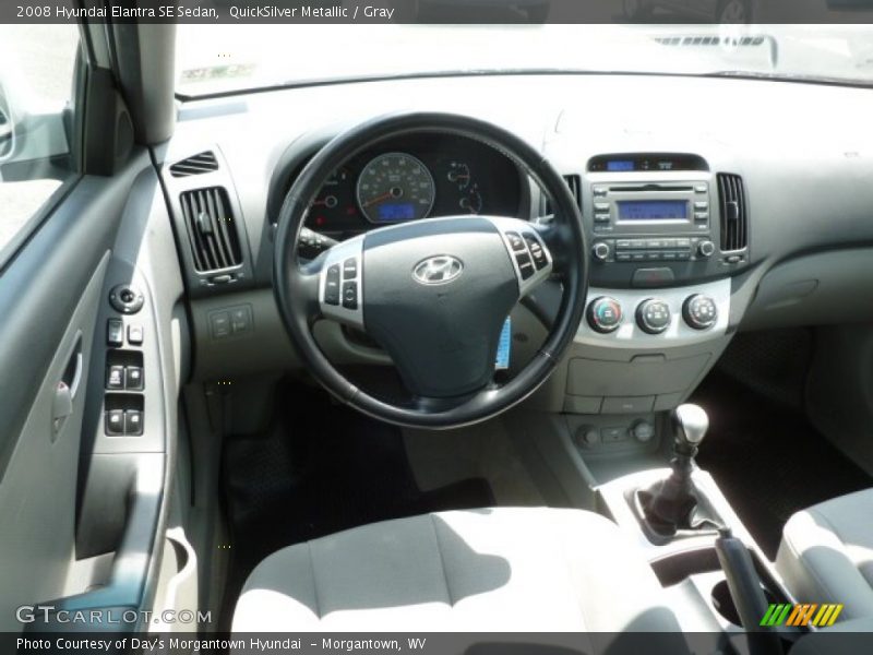 QuickSilver Metallic / Gray 2008 Hyundai Elantra SE Sedan