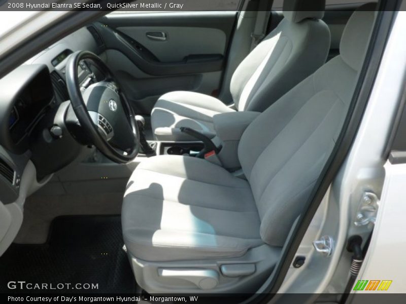 QuickSilver Metallic / Gray 2008 Hyundai Elantra SE Sedan