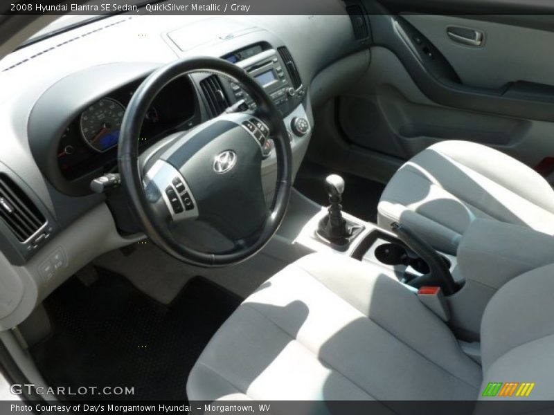 QuickSilver Metallic / Gray 2008 Hyundai Elantra SE Sedan