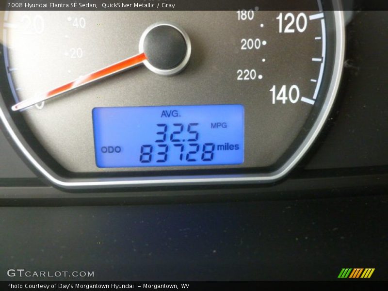 QuickSilver Metallic / Gray 2008 Hyundai Elantra SE Sedan