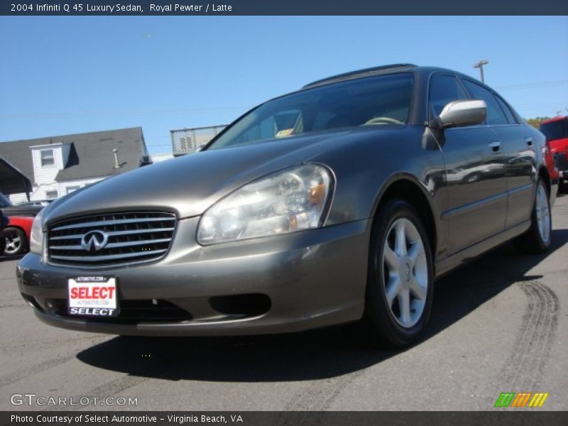 Royal Pewter / Latte 2004 Infiniti Q 45 Luxury Sedan