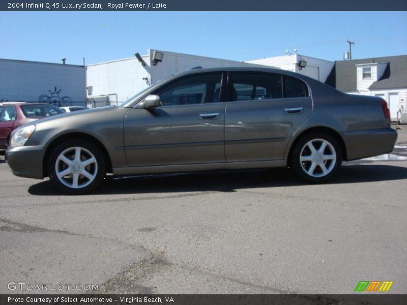 Royal Pewter / Latte 2004 Infiniti Q 45 Luxury Sedan