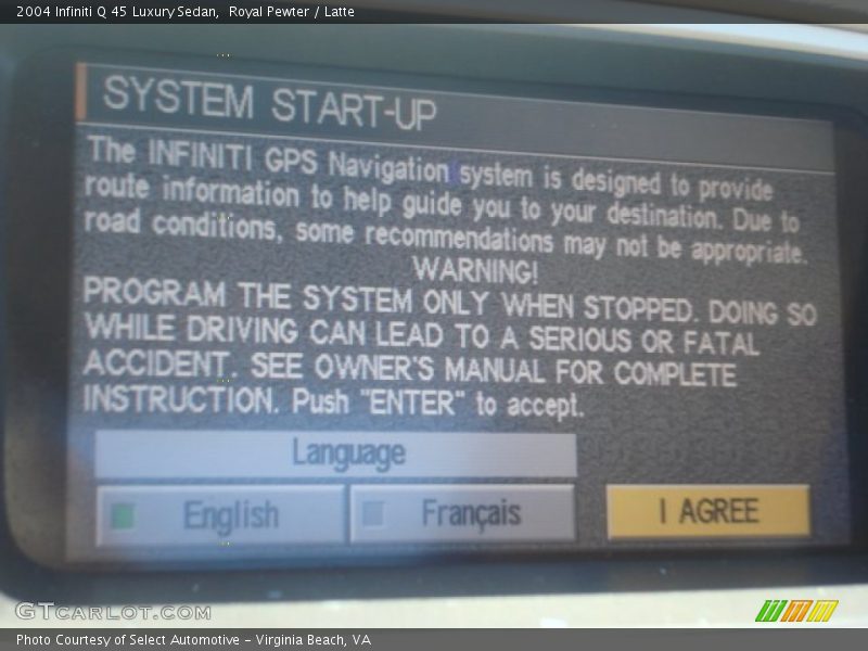 Royal Pewter / Latte 2004 Infiniti Q 45 Luxury Sedan