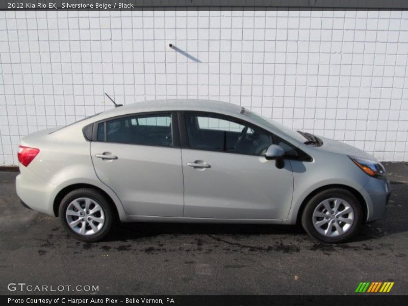 Silverstone Beige / Black 2012 Kia Rio EX