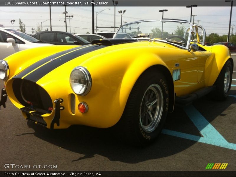 Yellow / Black 1965 Shelby Cobra Superformance Roadster