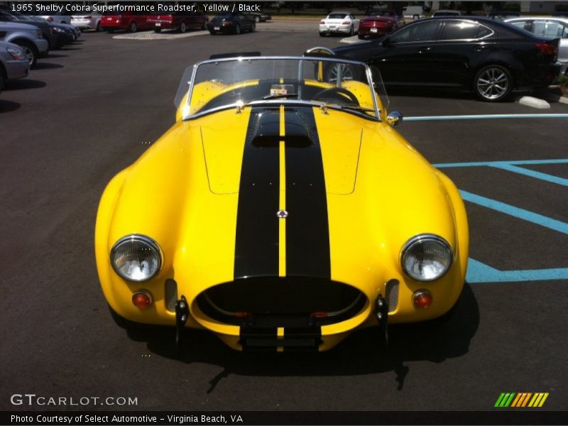 Yellow / Black 1965 Shelby Cobra Superformance Roadster
