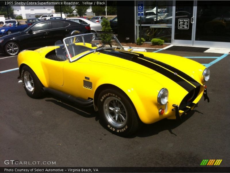 Yellow / Black 1965 Shelby Cobra Superformance Roadster