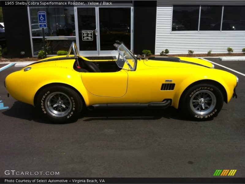 Yellow / Black 1965 Shelby Cobra Superformance Roadster