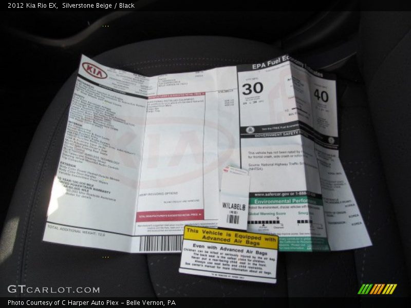 Silverstone Beige / Black 2012 Kia Rio EX