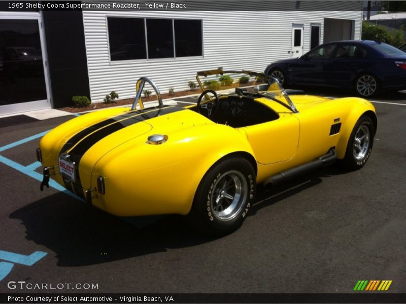 Yellow / Black 1965 Shelby Cobra Superformance Roadster