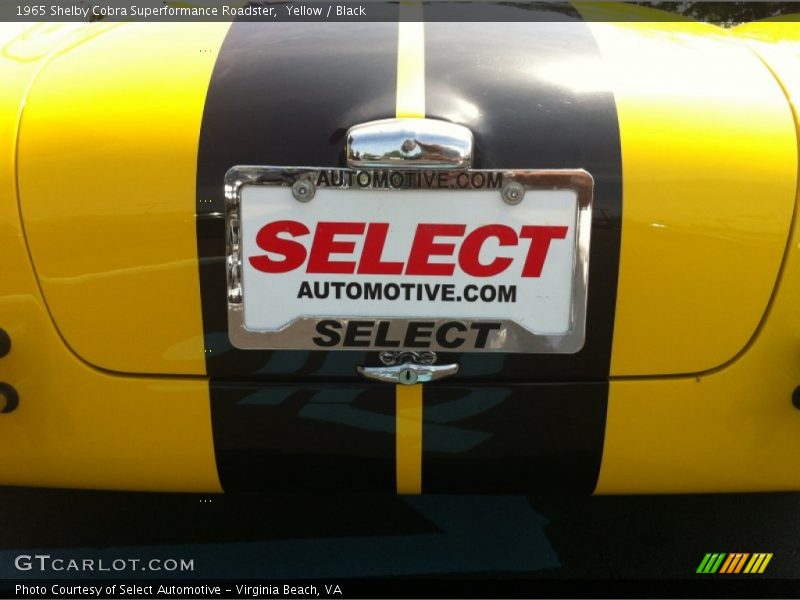 Yellow / Black 1965 Shelby Cobra Superformance Roadster