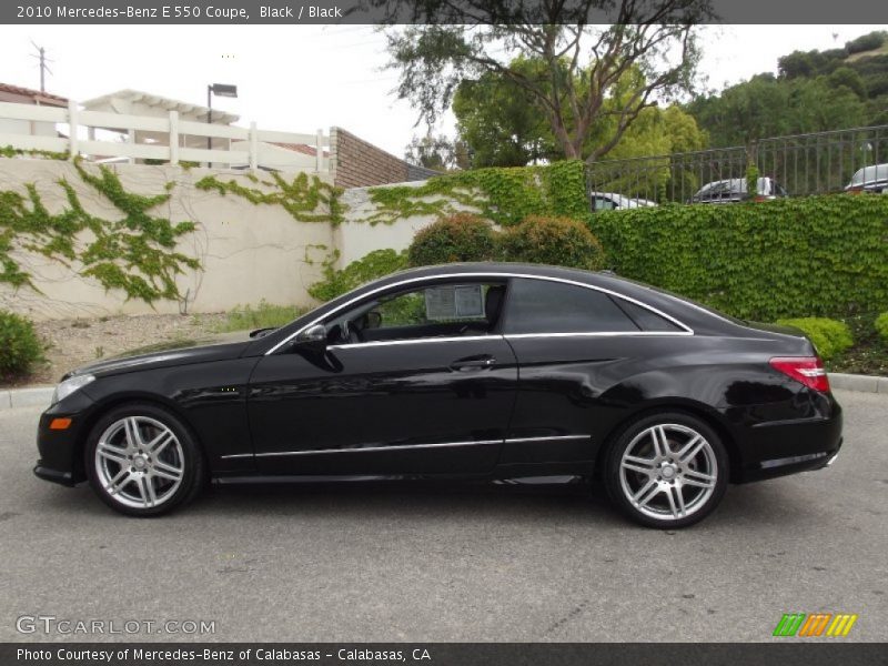 Black / Black 2010 Mercedes-Benz E 550 Coupe