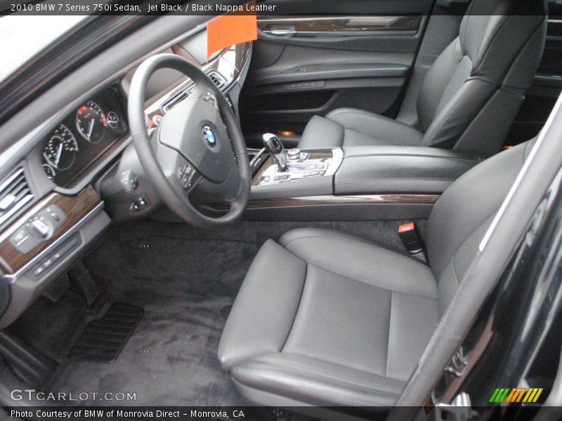 Jet Black / Black Nappa Leather 2010 BMW 7 Series 750i Sedan