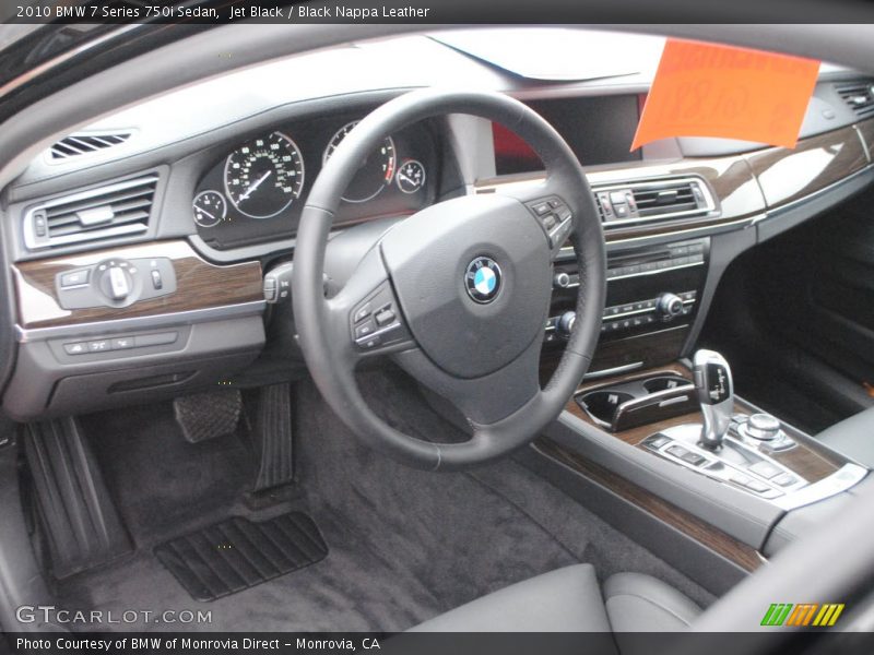 Jet Black / Black Nappa Leather 2010 BMW 7 Series 750i Sedan