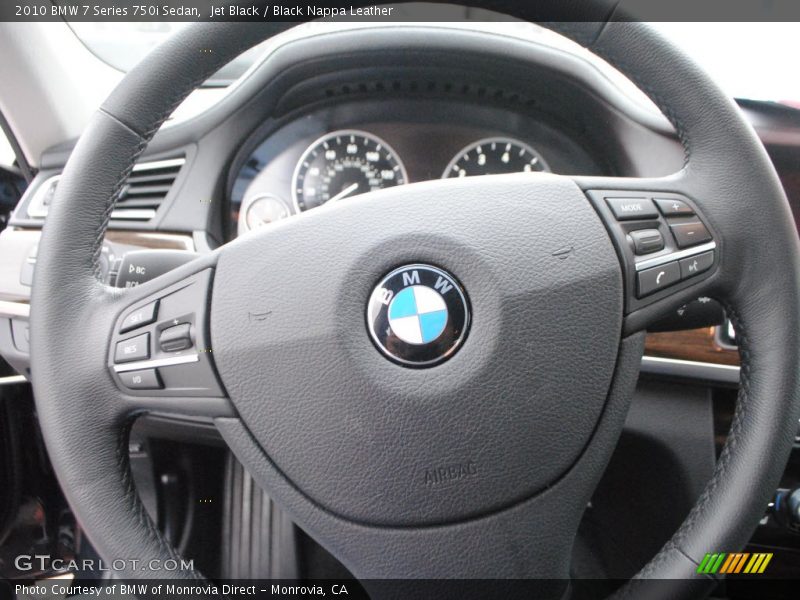Jet Black / Black Nappa Leather 2010 BMW 7 Series 750i Sedan