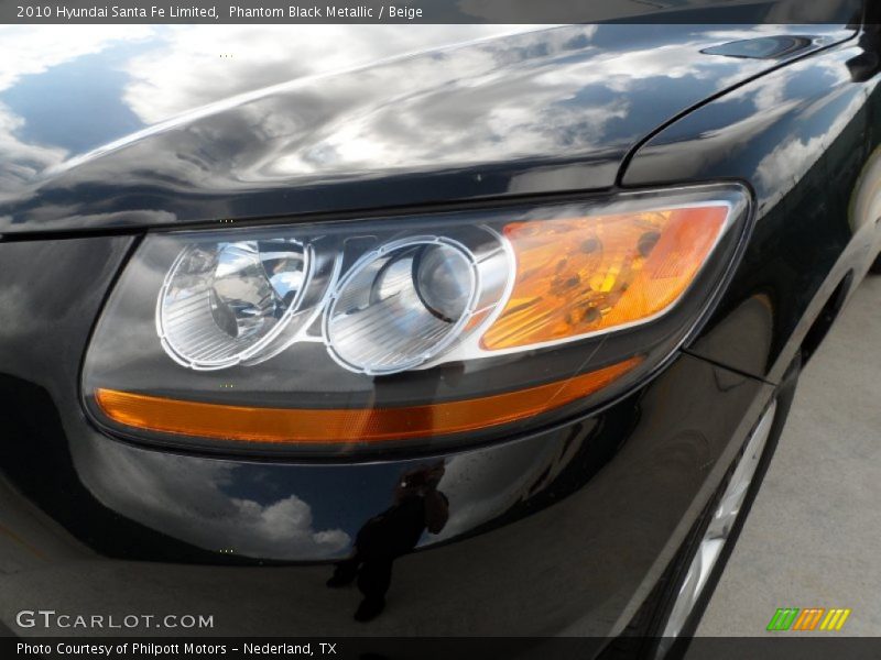Phantom Black Metallic / Beige 2010 Hyundai Santa Fe Limited