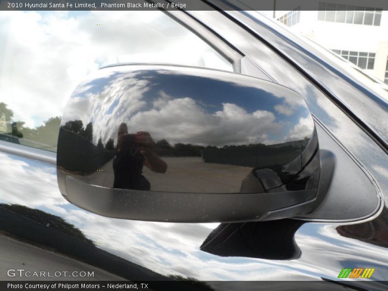 Phantom Black Metallic / Beige 2010 Hyundai Santa Fe Limited