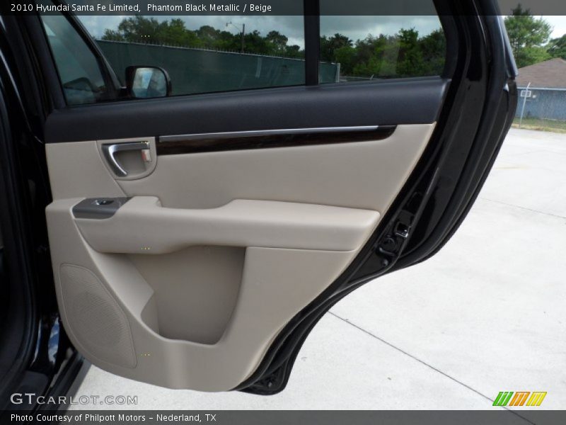 Phantom Black Metallic / Beige 2010 Hyundai Santa Fe Limited
