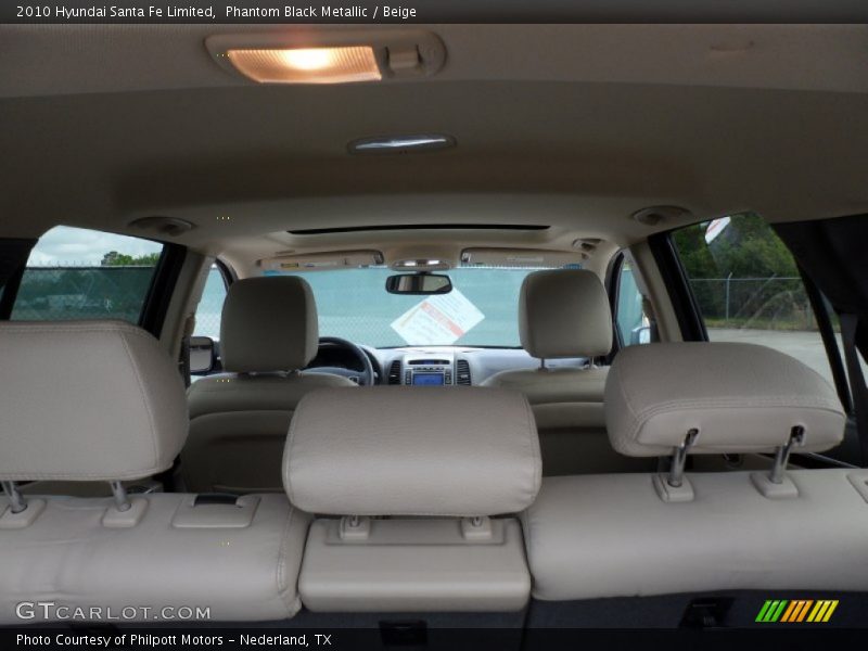 Phantom Black Metallic / Beige 2010 Hyundai Santa Fe Limited