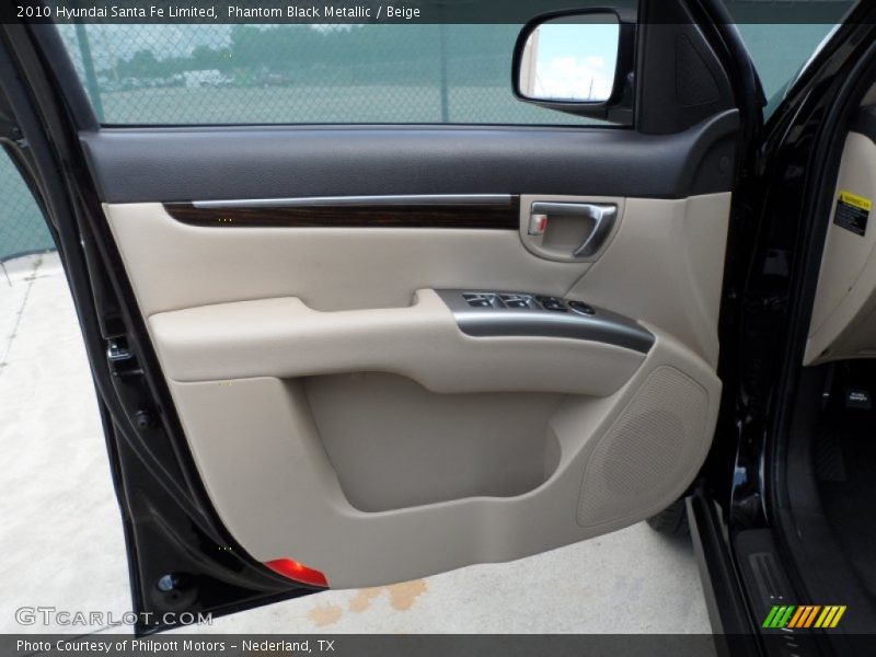 Phantom Black Metallic / Beige 2010 Hyundai Santa Fe Limited
