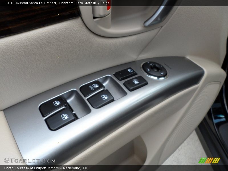 Phantom Black Metallic / Beige 2010 Hyundai Santa Fe Limited