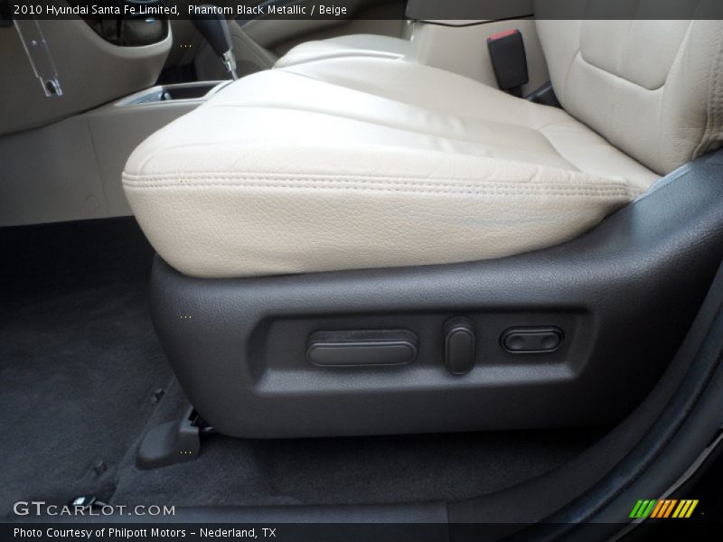Phantom Black Metallic / Beige 2010 Hyundai Santa Fe Limited
