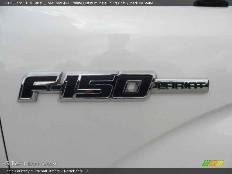 White Platinum Metallic Tri Coat / Medium Stone 2010 Ford F150 Lariat SuperCrew 4x4