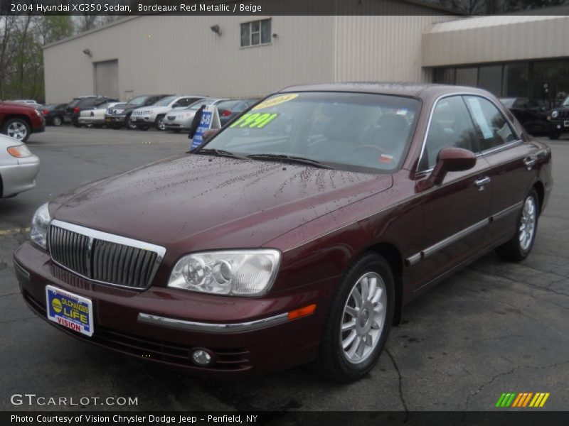 Bordeaux Red Metallic / Beige 2004 Hyundai XG350 Sedan